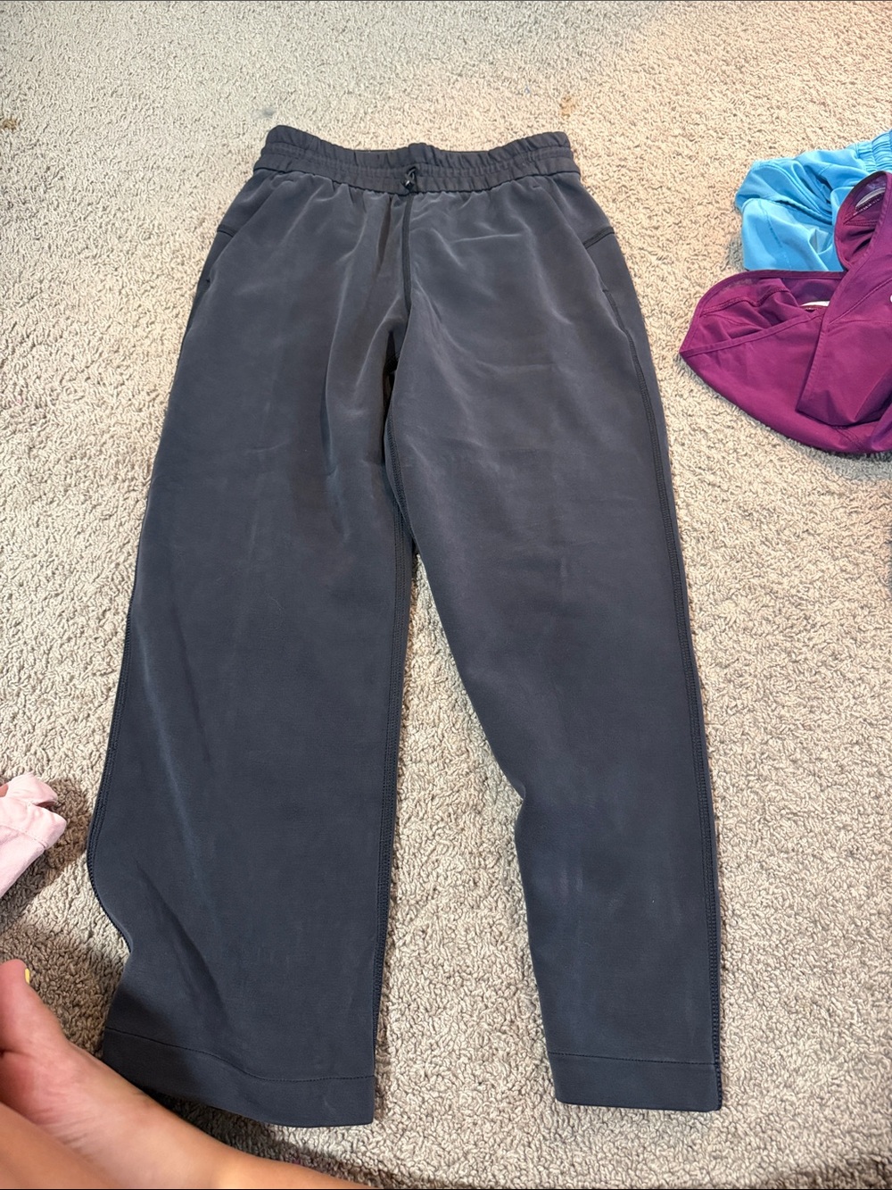lululemon athletica Charcoal Gray Elastic Waist Sweatpants
